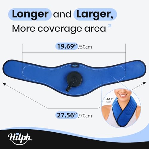 Hilph Refillable Neck Ice Pack, Wearable Neck Ice Bag Cooling Wrap Cold Therapy for Pain Relief, Injuries, Surgery & Athletic Recovery, Hot Weather, Hot Flashes, Office Workers, 2 Hours Long Lasting - Image 3