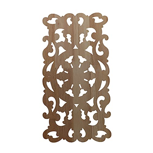 Applique en bois sculpté de 32x16cm pour décor de meuble style européen