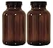Produktbild Braunes Apothekerglas Set 2x 1000ml inkl. Schraubverschluss & Etiketten made in Germany