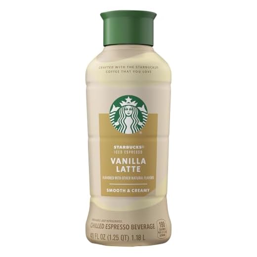 Starbucks Iced Espresso Vanilla Latte Coffee, 40 Fl Oz Bottle, Naturally Flavored Chilled Espresso Beverage