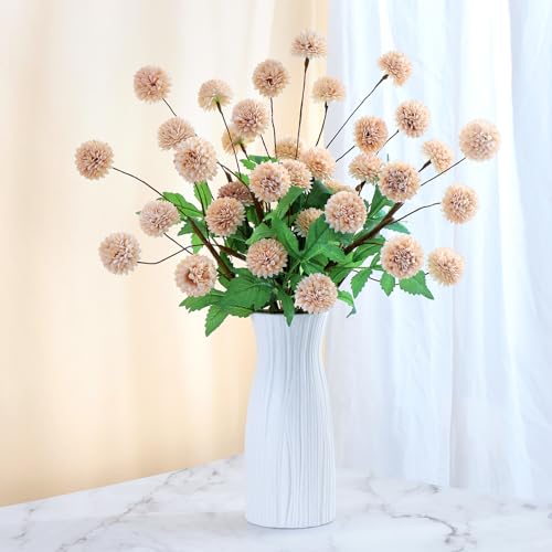 Voqoza Beige Fake Mums Silk 10 Stems 19.7"