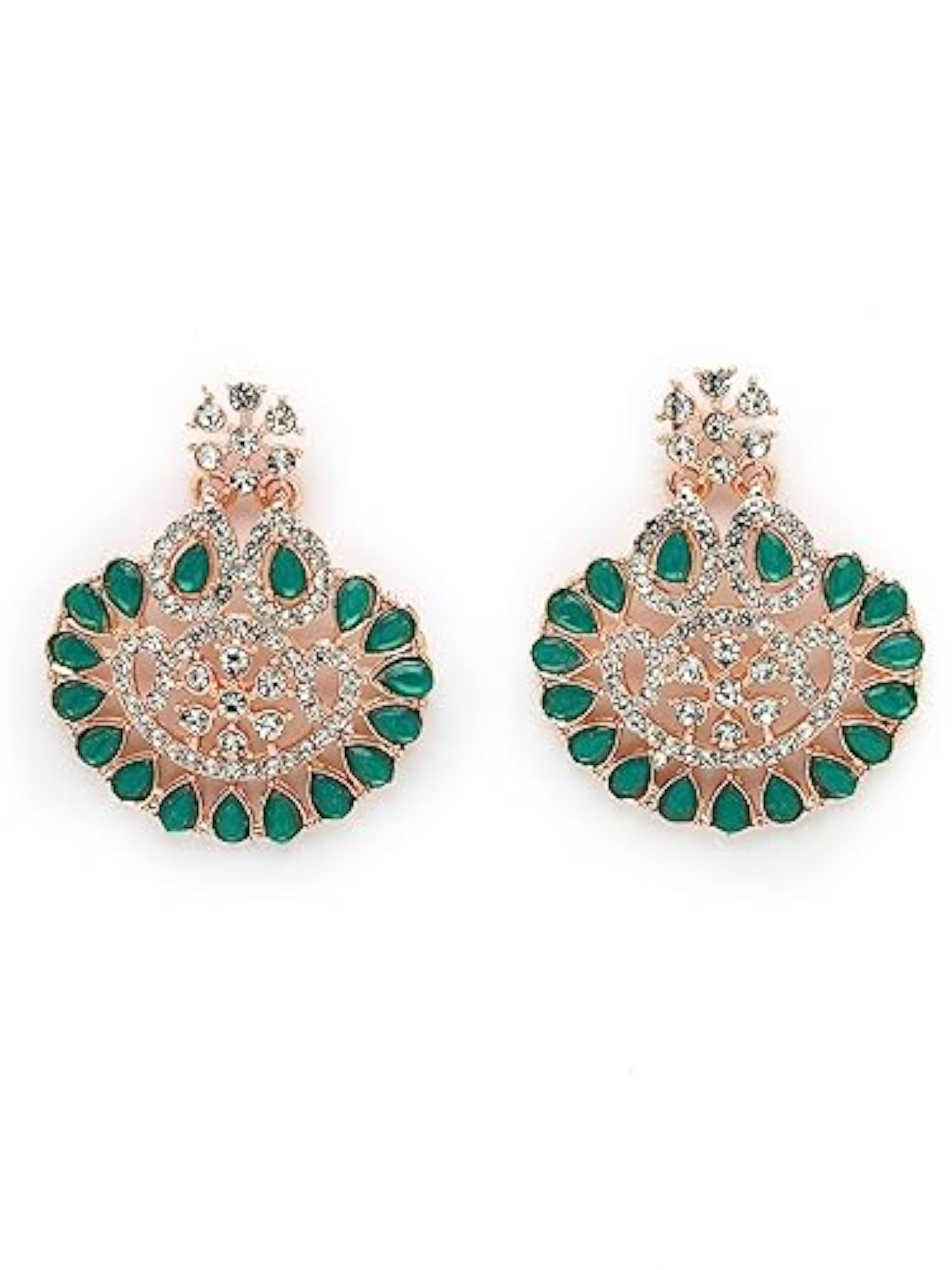 Trendy AD Stones Necklace Set with Earring & Maangtika