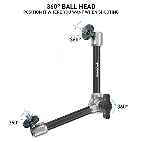 Cloudsfoto 11 Inch Adjustable Articulating Magic Arm & Super Clamp Compatible With Dslr Camera, Lcd Monitor, Flash Light #TOP1