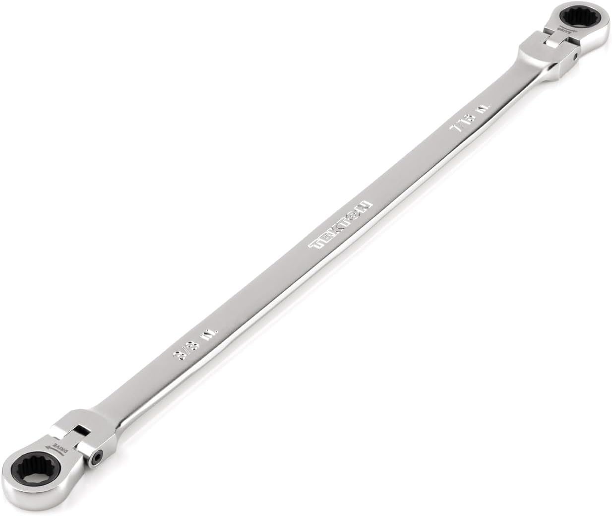TEKTON 3/8 x 7/16 Inch Long Flex 12-Point Ratcheting Box End Wrench | WRB36310