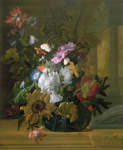 Lienzo de pintura famosa di Ruysch para decoración de salón de 60x90cm