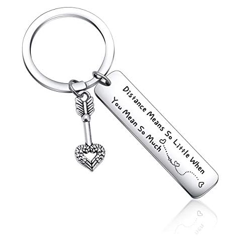Keytells Long Distance Relationship Gifts for Boyfriend Gift Going Away Gift Military Jewelry Deployment Gift Moving Away Gift Girlfriend Gift Goodbye Farewell Gift Christmas jewelry Cover