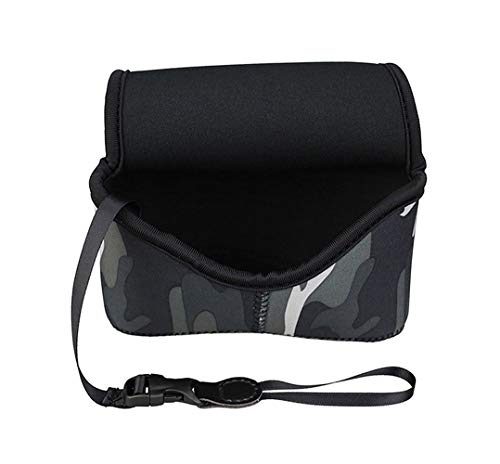Fotasy Jjc Camouflage Water Resistant Ultra Light Neoprene Camera Case, Pouch Bag, Compatible With Sony A6600 A6500 A6400 A6300 A6100 A6000 A5100 +16-50Mm Lens Pancake Lense & Panasonic Lx100 Lx100 Ii, Oc-S1 (Ocs1Ygr) #TOP4
