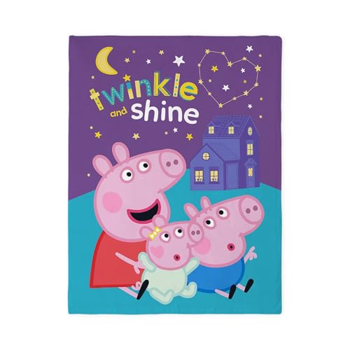 CafePress Peppa Pig: Twinkle and Shine Twin Duvet Cover, Printed Comforter Cover, Unique Bedding,