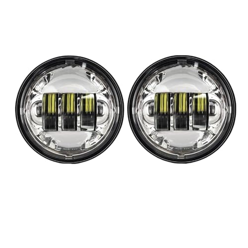 �o�C�N �n���Q�� �ɓK������t�H�O�����v�p 2�� 4.5�C���` �I�[�g�o�C�p LED �ɓK������DRL 30W �h��(Sliver NO Halo)