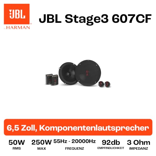 JBL Stage3 607CF 2-Wege Auto Soundsystem - 250 Watt Komponenten Pro Sound Auto Lautsprecher Boxen Set mit 160mm - 6… – Ansicht 6