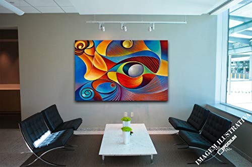 Quadro Decorativo Sala Pintura Abstrato Ondular P84