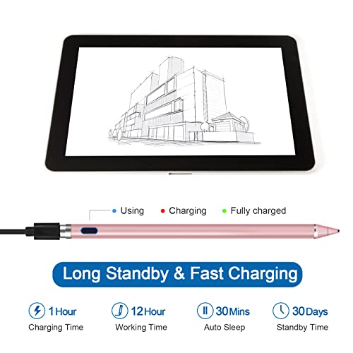 Image of Active Stylus Pens for Touch Screens, Active Pencil Smart Digital Pens Fine Point Stylist Pen Compatible with iPhone iPad,Android Smart Phone&Tablet Writing Drawing by maylofi
