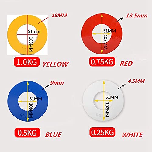 Pojedehy Fractional Weights Fractional Weights Mini Weight Plates Strength Training Plates Accurate Disk Accessory Blue 0.5Kg - Image 5