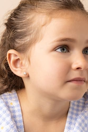 Pendientes de niña en oro de 9K con estuche de regalo para comunión o cumpleaños 4