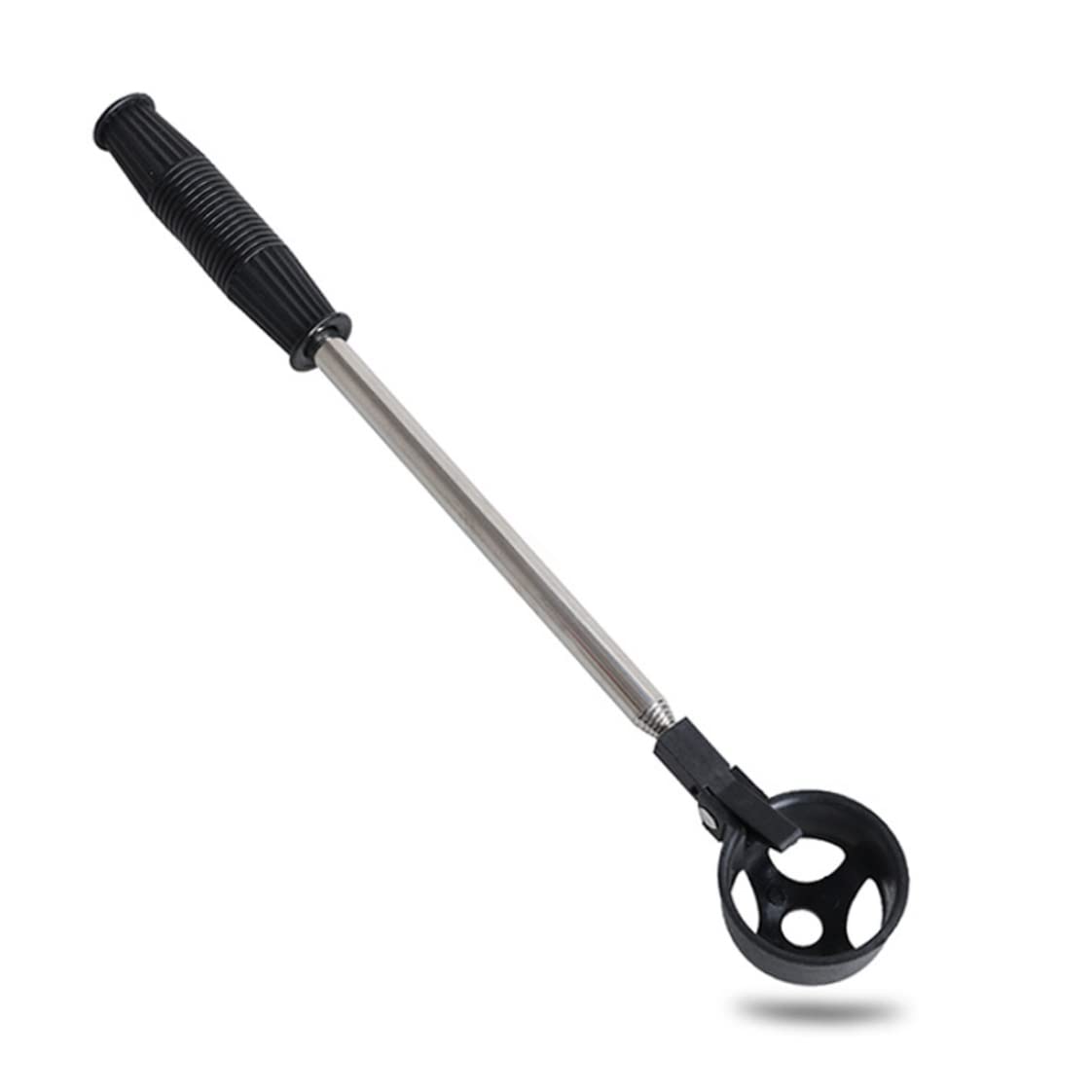 Rachlicy Golf Ball Retriever Stainless Ball Retrievers Telescopic Ball Pick Up Scooper Picker for Accessory Black