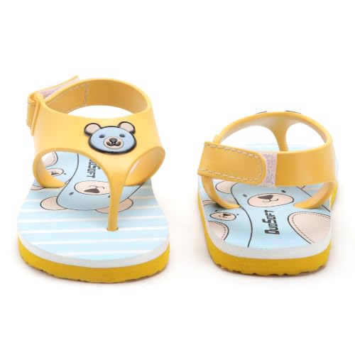 Image of Duosoft Kids Flip Flop Sandals with Bear Motif, Slippers for Baby Girl and Baby Boy, Indoor and Outdoor Slipper for Kids with Strap (K-402)