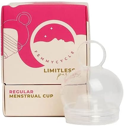 FemmyCycle Custom-Fit Menstrual Cup –Softest Leak and Spill-Proof for Up to 12 Hours Made in The USA, Regular Size