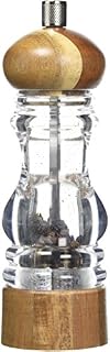 KitchenCraft MasterClass Pepper Mill, Transparent/Beige, 18 cm/13 g