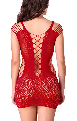 Image of Xs and Os Women's Polyamide Spandex Solid Above Knee Baby Doll Lingerie