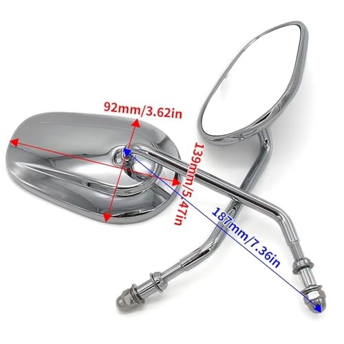 Espejo retrovisor cromado para motocicleta Street 500 y XG750 FXDB 4