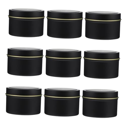 Veemoon 10 Pack Iron Candle Tin Round Travel Jar for Candle Making Small Item Storage