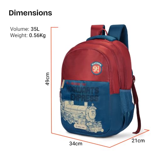 Image of Nasher Miles x Harry Potter Backpack | Polyester Laptop Backpack 35L | Ideal for School, College, Office & Travel | Men, Women, Boys, Girls