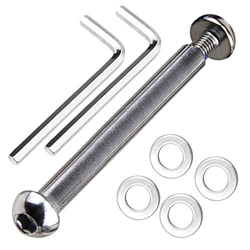OTFAITP M8 8 mm x 28 mm - 86 mm hulajnoga przednia tylna oś śruba 8,8 klasa stal węglowa do stuntu skutera Dash nastolatka/dorosły hulajnoga kopnięcia-pojemność 800 funtów