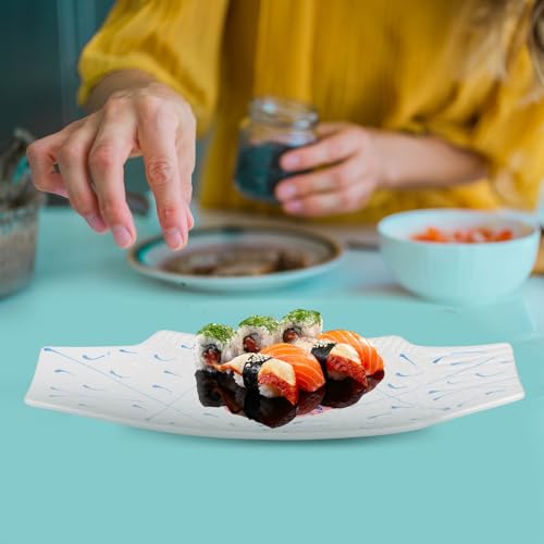 Plato de Sushi Cerámico con Diseño de Pescado miniatura 5