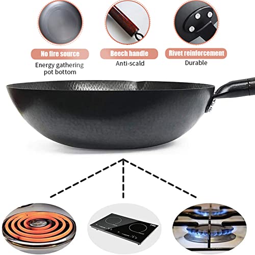 Wok de Hierro Fundido Forjado a Mano 32 cm miniatura 5