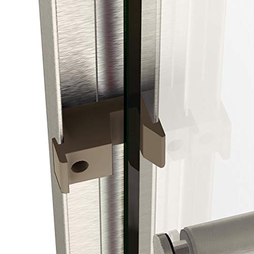 ELEGANT Bypass Sliding Bathtub Shower Door, Bathroom Double Sliding Tub Shower Door 58 1/2'' - 60'' W x 62'' H, 1/4'' Clear Glass, Brushed Nickel Finish