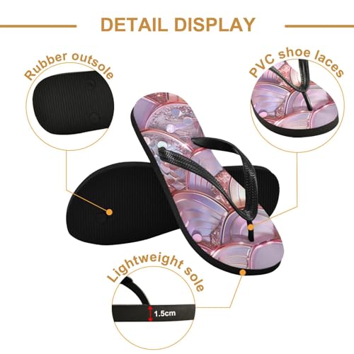 Pink Mermaid Scale Men's & Women's Classical Beach Rubber Sandal Flip Flop Comfortable Slipper 214B29882