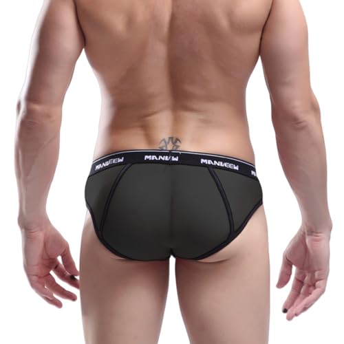 Men's Mesh Triangle Underwear - Breathable Anti-Chafing Boxer Briefs with Quick-Dry & Muscle Contour Design3