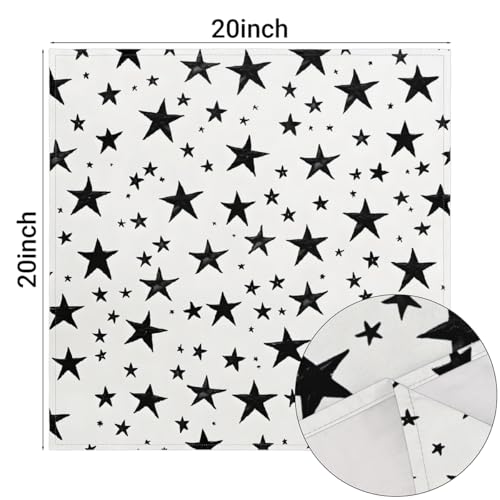 Servilletas de Tela Estrella Negra Minimalista Set x6 20x20 in miniatura 2