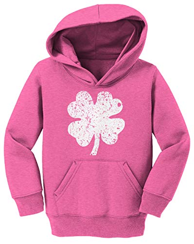 Distressed Four Leaf Clover - Luck Irish Toddler/Youth Fleece Hoodie2