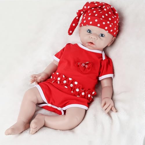IVITA 14 inch Silicone Baby Dolls Girl Weighted 2.92 lb [NOT Vinyl] Silicone Full Body Reborn Realistic Lifelike Real Life Newborn Soft Babies with Complete Accessories & Gift Box for Kids Age 3+