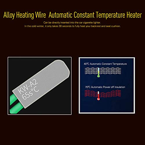 RuleaxAsi Almofada de assento aquecido para carro 12V Assento de carro Capa do aquecedor de inverno