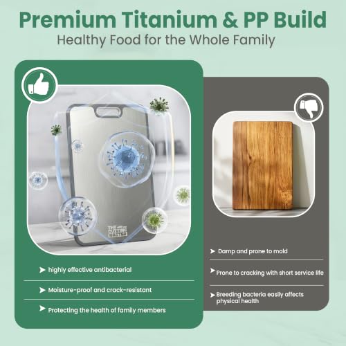 Tabla de cortar Titanium 2 en 1 con ranura y asa miniatura 4