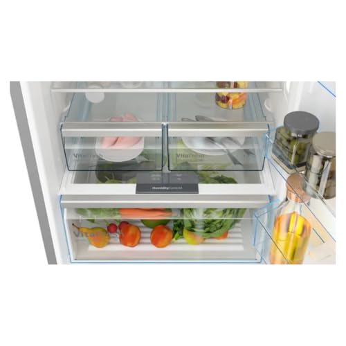 Image of Bosch Series 4 508 L Free-Standing Fridge-Freezer with Bottom Freezer, Total No Frost, Brushed Black Steel Anti-Fingerprint (KGN56CX41I)