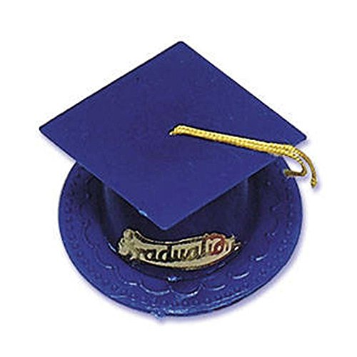 Blue Graduation Cap Hat Cake Topper Cupcake Candy Cookie Decorations #TOP11