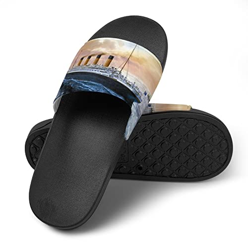 Retro Titanic Famous Old Historic Home Slippers Non-Slip Open Toe PVC Shower Slippers Fashion Sandals for Men Women4