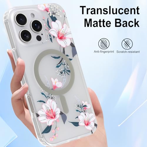 Coque iPhone 16 Pro Max fleurie blanche LSL compatible MagSafe - 2