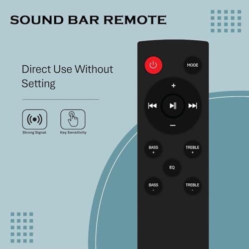 Image of ZIEVA Compatible with Fingers Sound Bar Remotes - Bass, Volume, Mute, Bluetooth Function Keys | Lightweight & Durable Remotes (Your Old Remote Must be Exactly Same) (HOT 141)