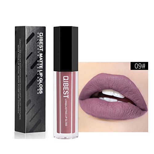 Matte Liquid Velvet Lipsticks, Silky Long-lasting Lipstick, Non-Stick Lip Gloss Lips Makeup Cosmetics for Women and Girls (09#)