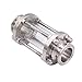 DERNORD Tri Clamp In-Line Sight Glass with Flow Sanitary Straight Sight Glass SUS316 1.5 Inch Tri Clamp Clover Type (Flow Pipe OD 38MM)