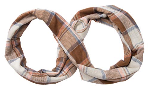 Fashion Infinity Scarf Plaid & Tartan Lightweight Travel Scarves for Women Girls Ladies with Hidden Zipper Pocket2