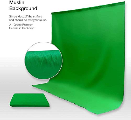 Limostudio 6 X 9 Ft. Green Photo Video Photography Studio Fabric Backdrop Background Screen (Backdrop Only) #TOP2
