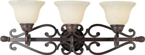 Maxim Manor-3 Light Early American Bath Vanity in Early American style-29 Inches Wide by 10.5 inches high