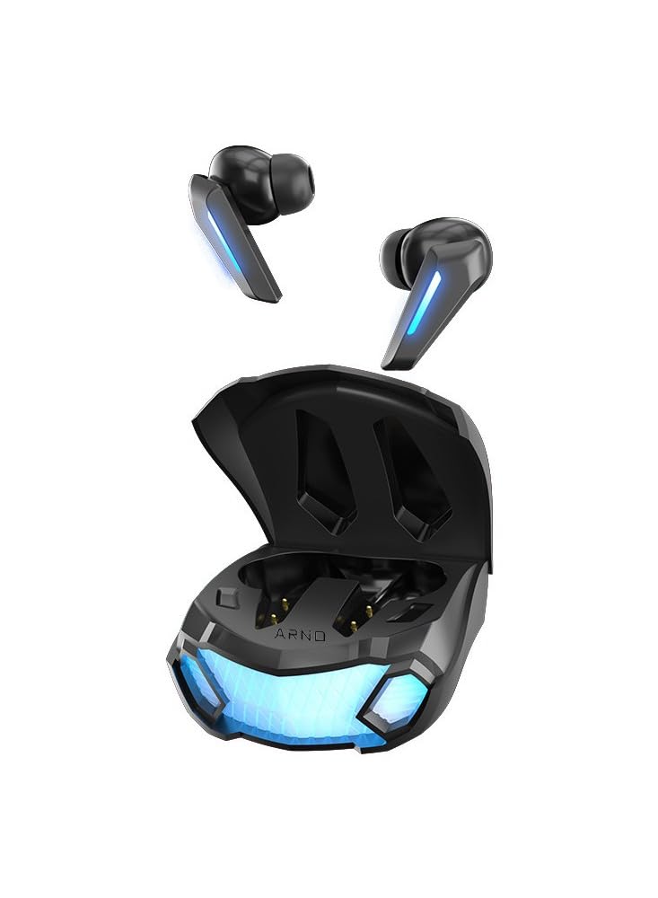 ARNO R05 Gaming Wireless Earbuds Gaming Earphone Bluetooth 5.2 HiFi Surround Sound Touch Control Dual Mode With Microphone Gamer Gaming Headphones (M5-BLACK)