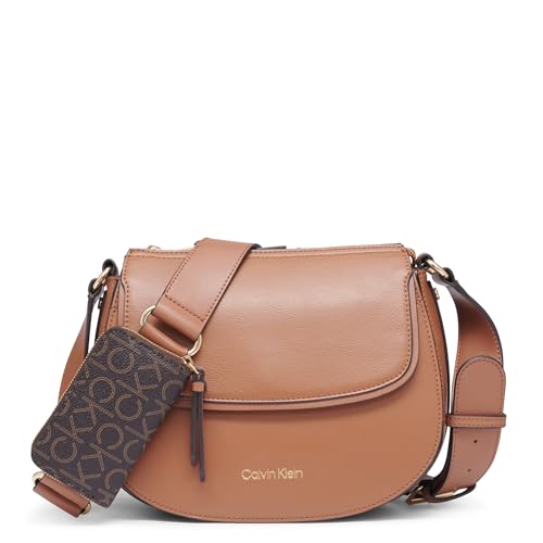 Calvin Klein Bella Novelty Crossbody, Caramel, One Size