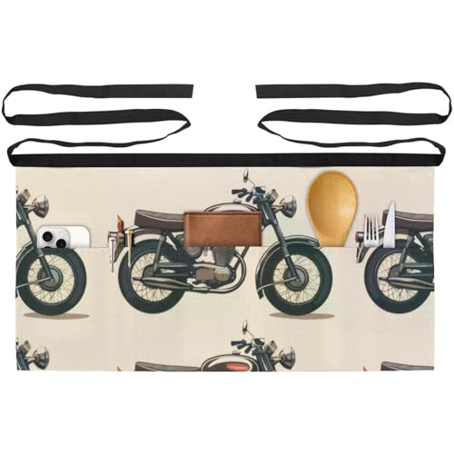 Demi-tablier pour cuisine restaurant et travail lot de 3 tabliers courts multicolore